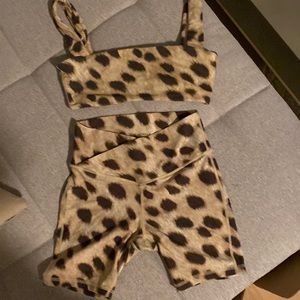 We wore what  activewear  shorts  size small, top size 'med  new condition